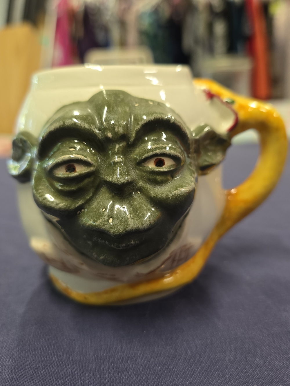 Novelty Yoda Mug with Yellow Handle